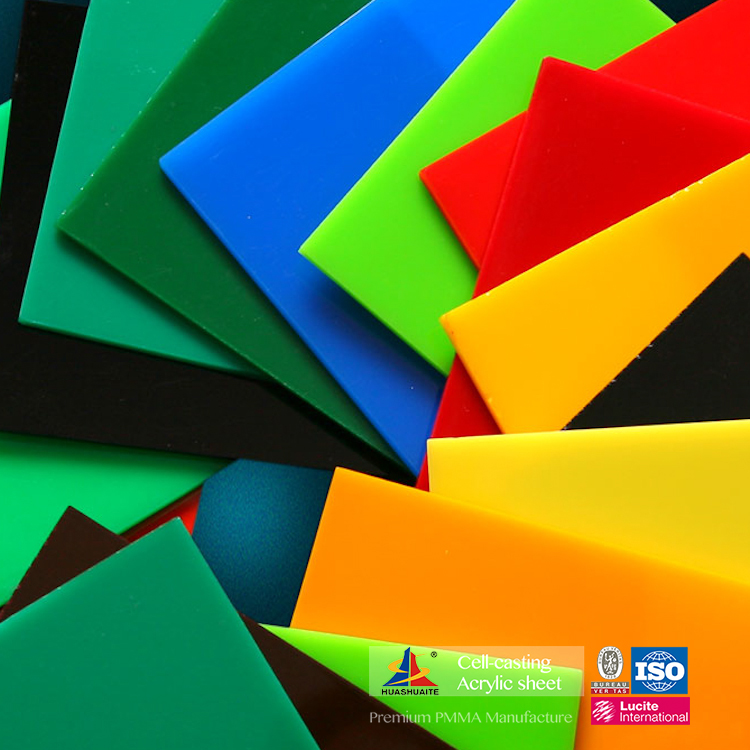 Lámina de acrílico fundido de color opaco