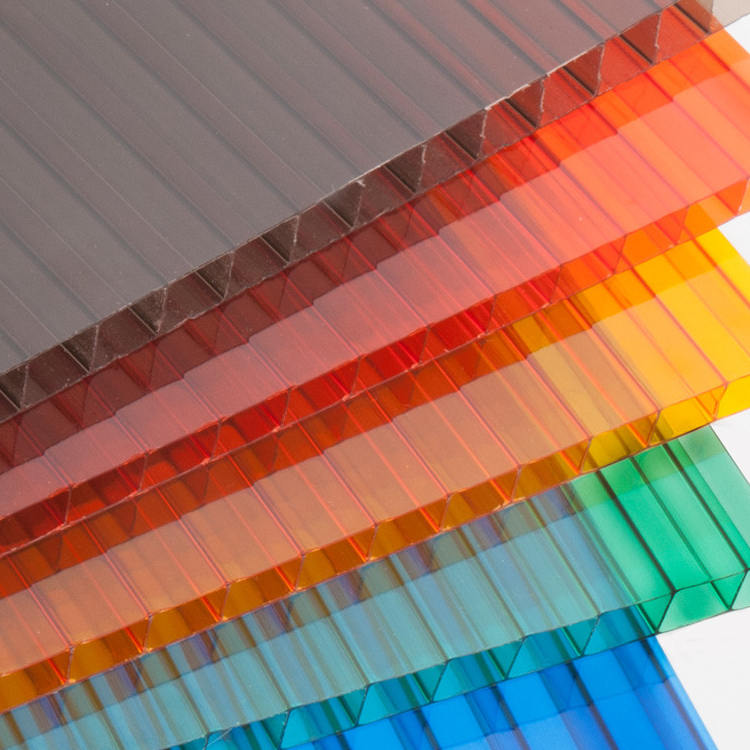 Hoja hueca de PC de policarbonato fino de color sólido al por mayor