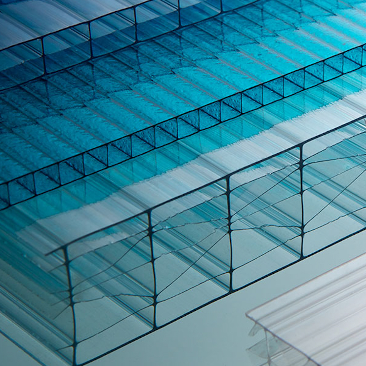 Fuente del fabricante de la hoja del sol del policarbonato de la PC hueca de Green House Lake Blue Lexan 8 mm