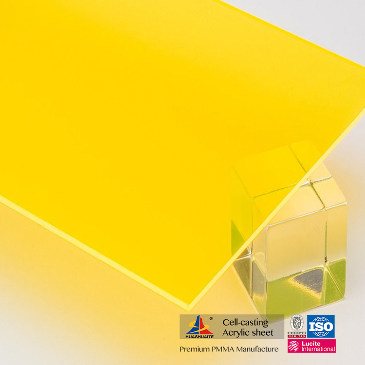 Hoja de acrílico fundido de color fluorescente